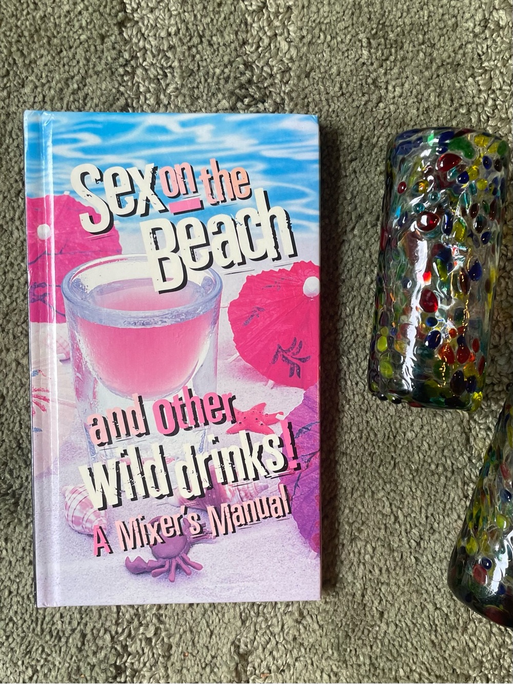 Bundle: Fun Drink Recipe Book and Colorful Shot Glasses